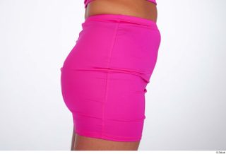 Reeta casual dressed hips pink elastic short skirt 0007.jpg